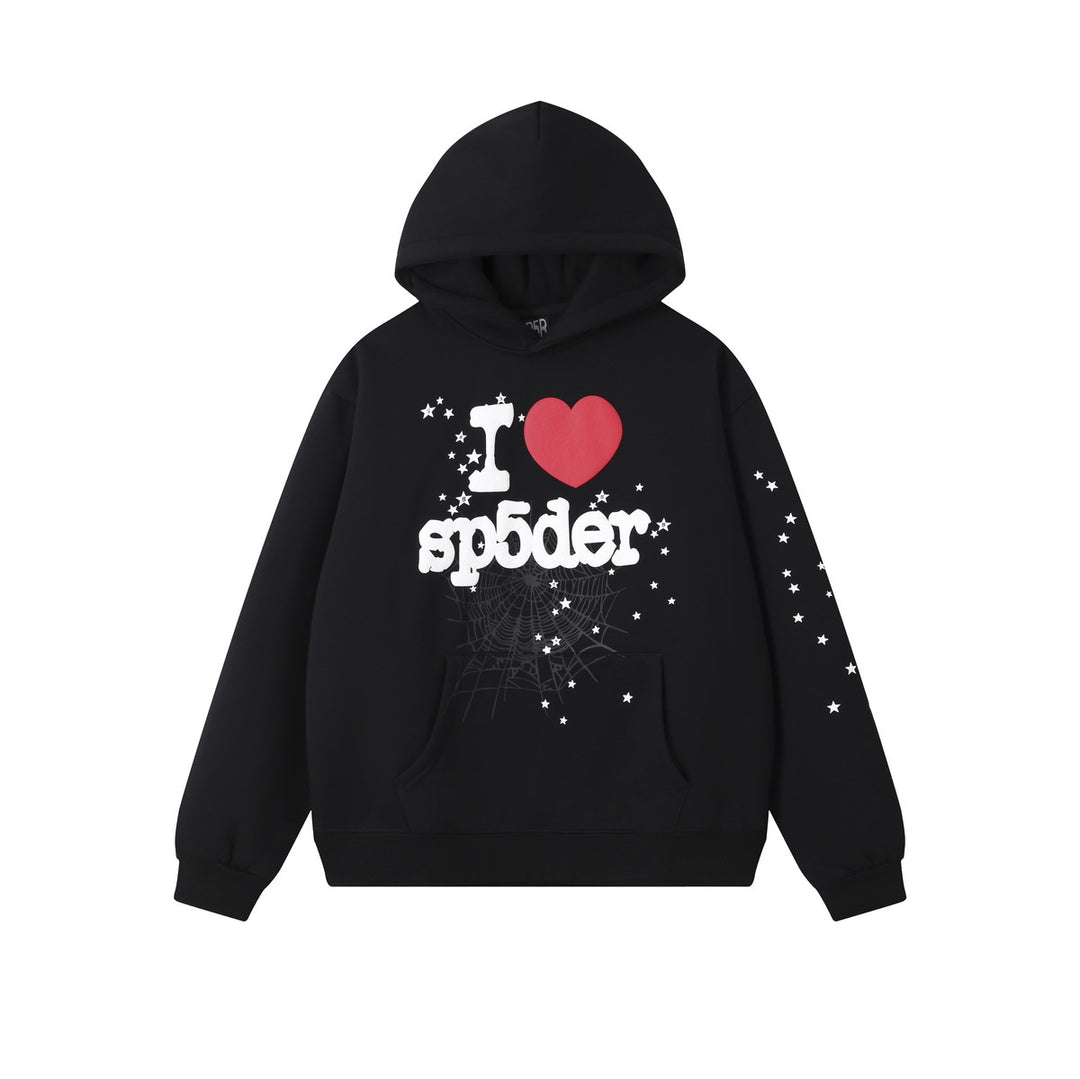 Sp5der foam letter 555 hoodie Pink Casual pants