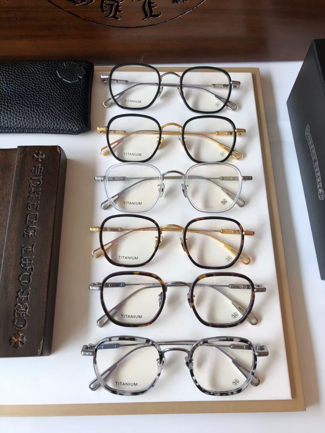 Chrome Hearts thin framed lightweight and artistic glasses