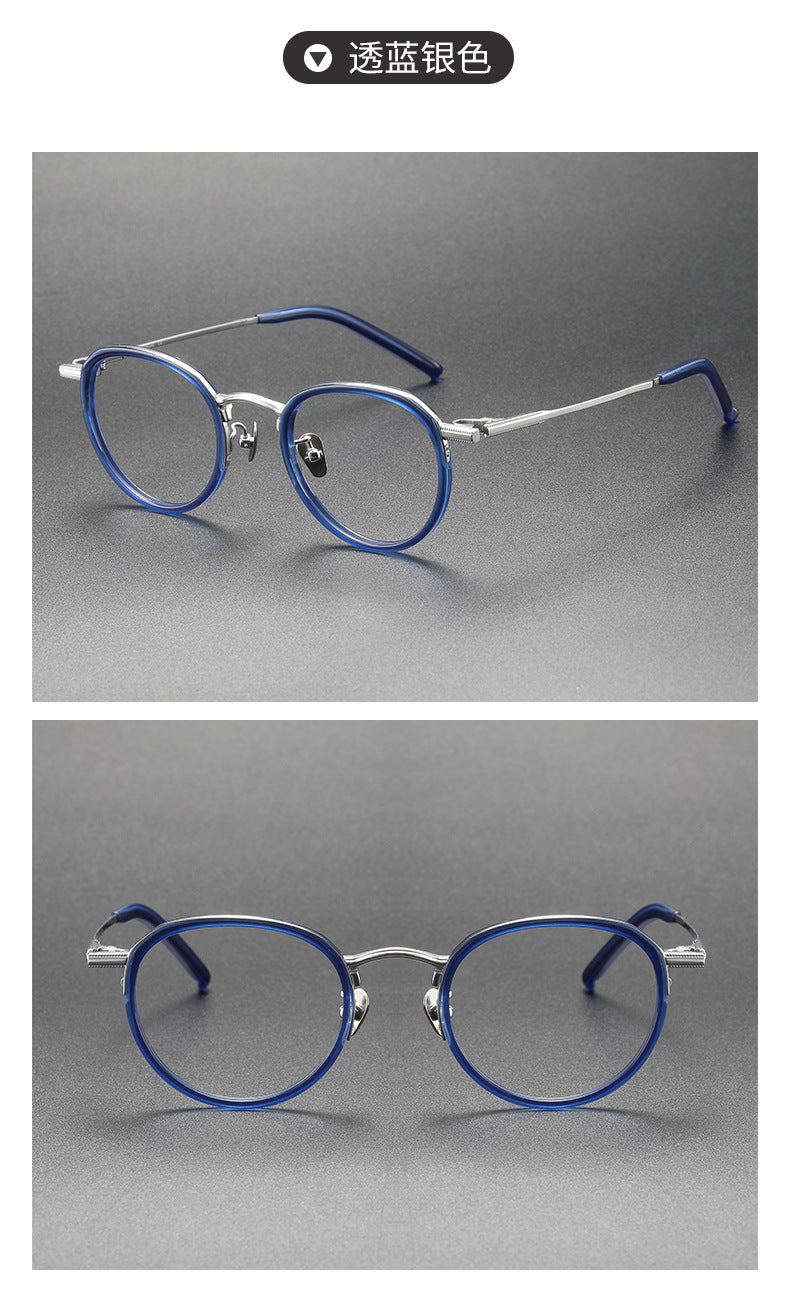 Mixed-Color Pure Titanium Eyeglass Frames