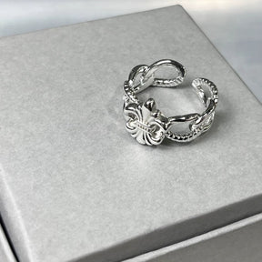 Chrome hearts hollow flower ring