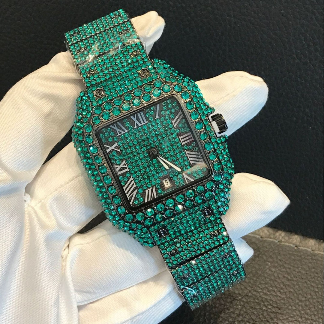 Hip hop full diamond men's watch