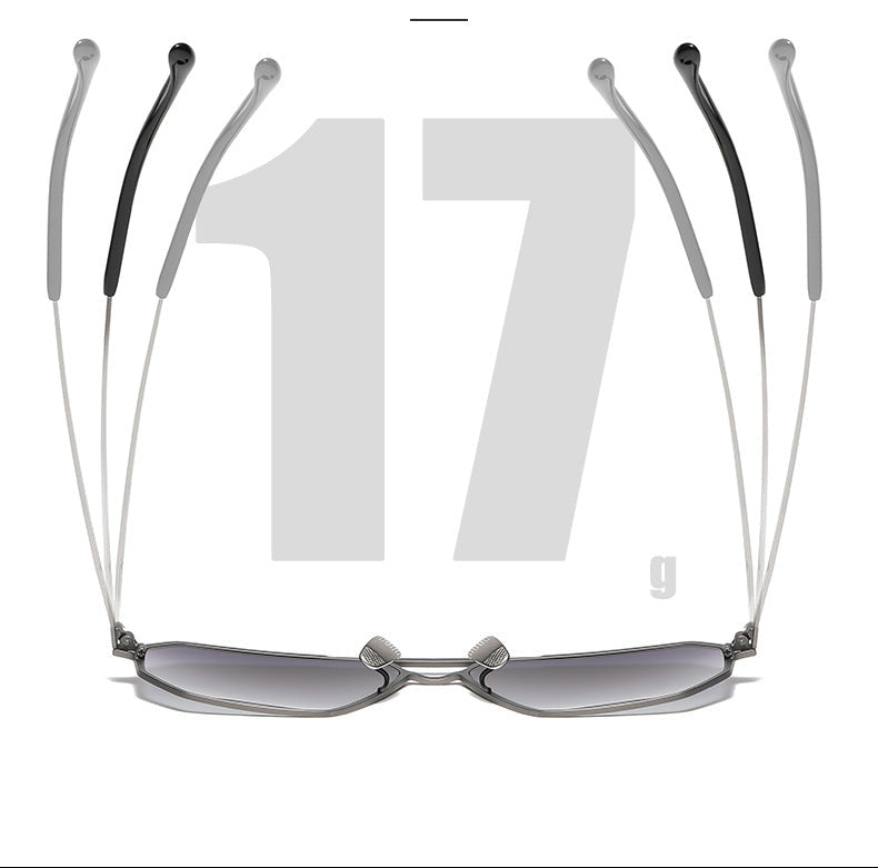 Retro Geometric Aviator Sunglasses