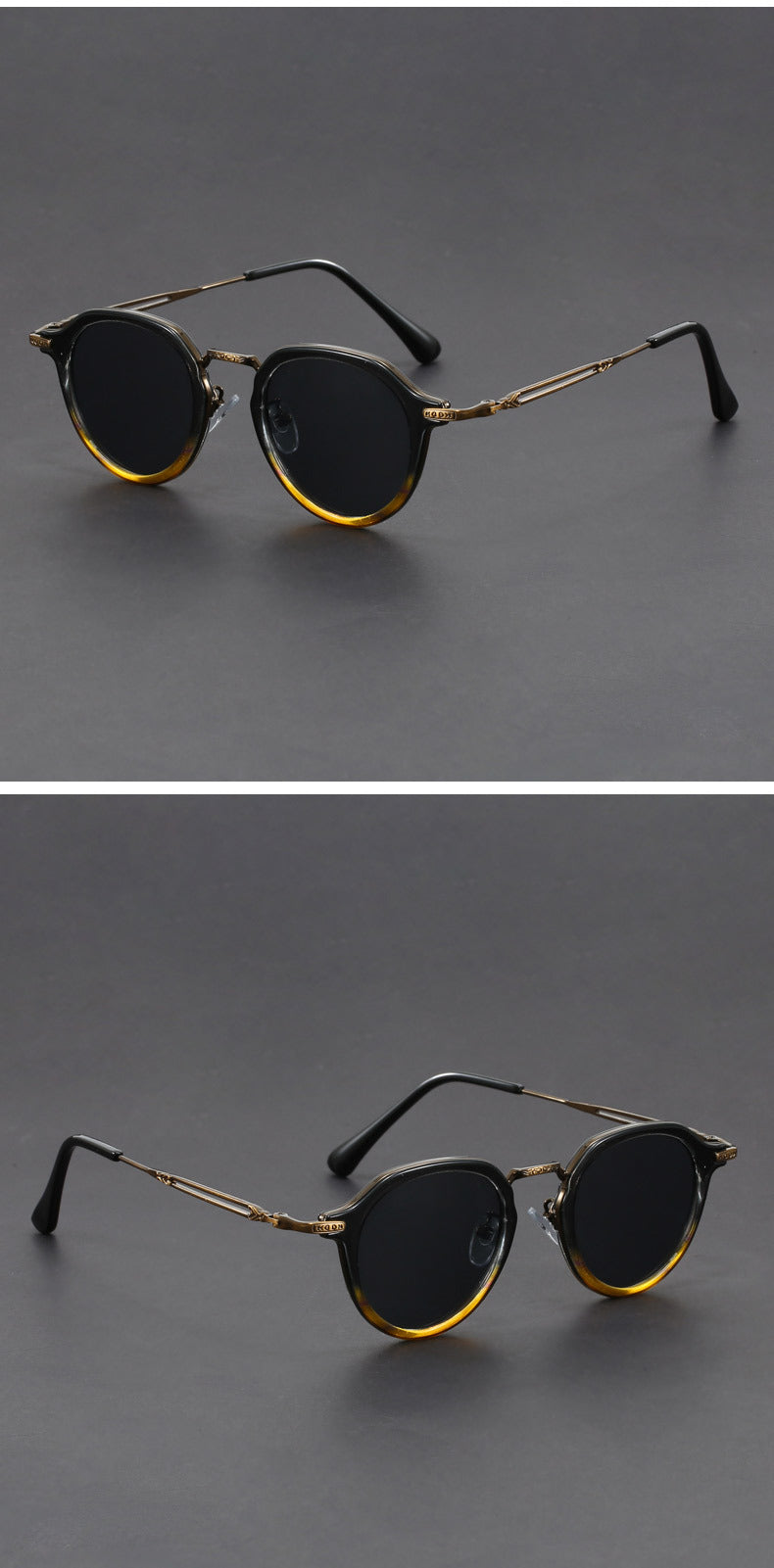 Steampunk metal round sunglasses