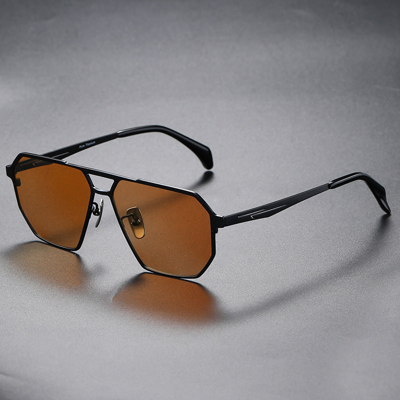 Retro Geometric Aviator Sunglasses