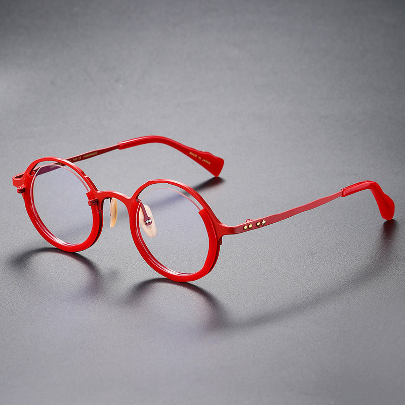Solid color trendy and unique large-framed glasses