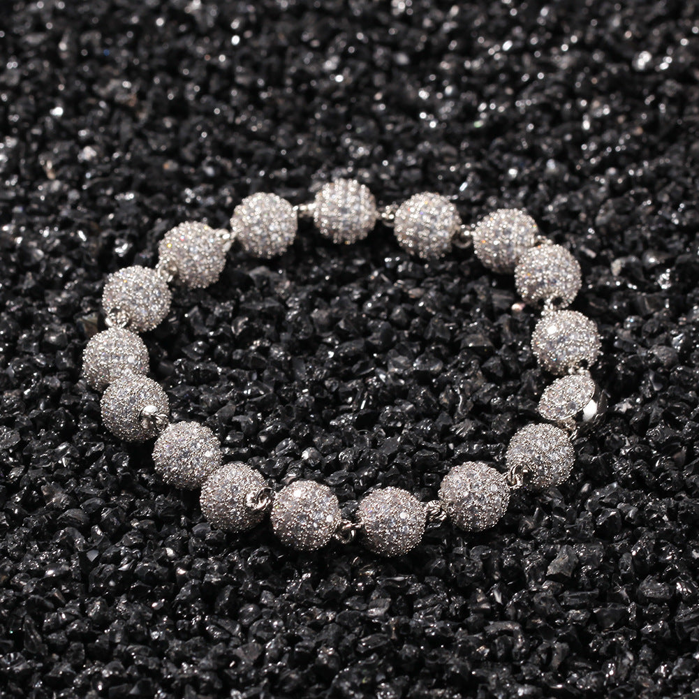 Hip-hop Micro-set zircon bead bracelet