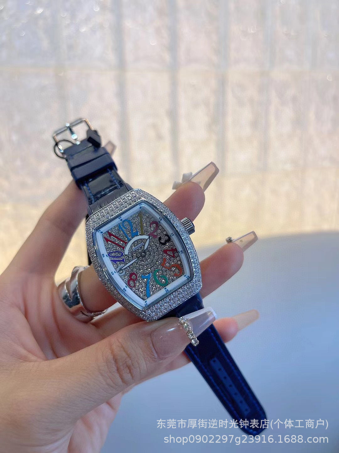 FM-Style Starry Sky Tonneau-Shaped Large-Dial Watch