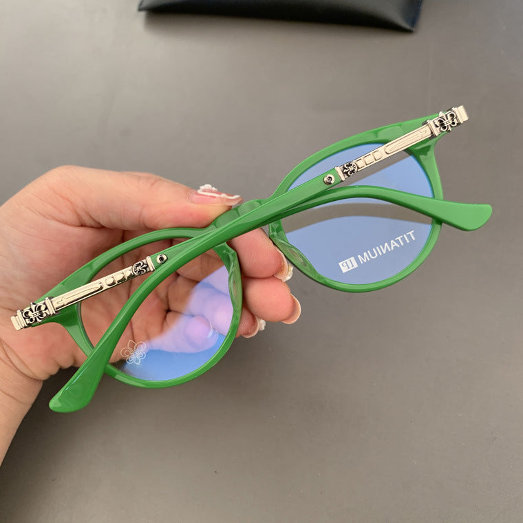 Chrome Hearts retro large frame versatile glasses