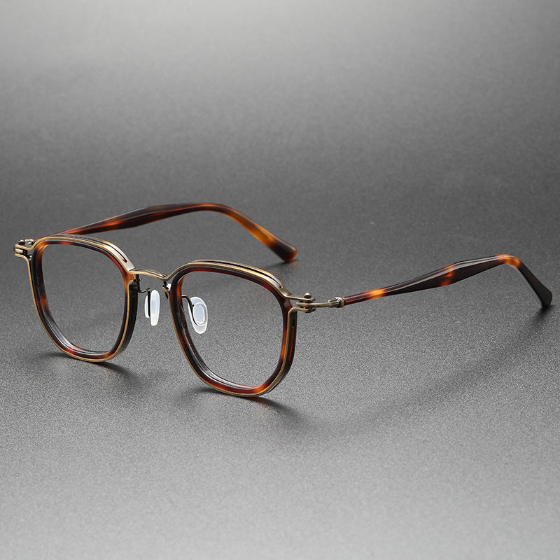 Square retro eyeglass frames for larger faces