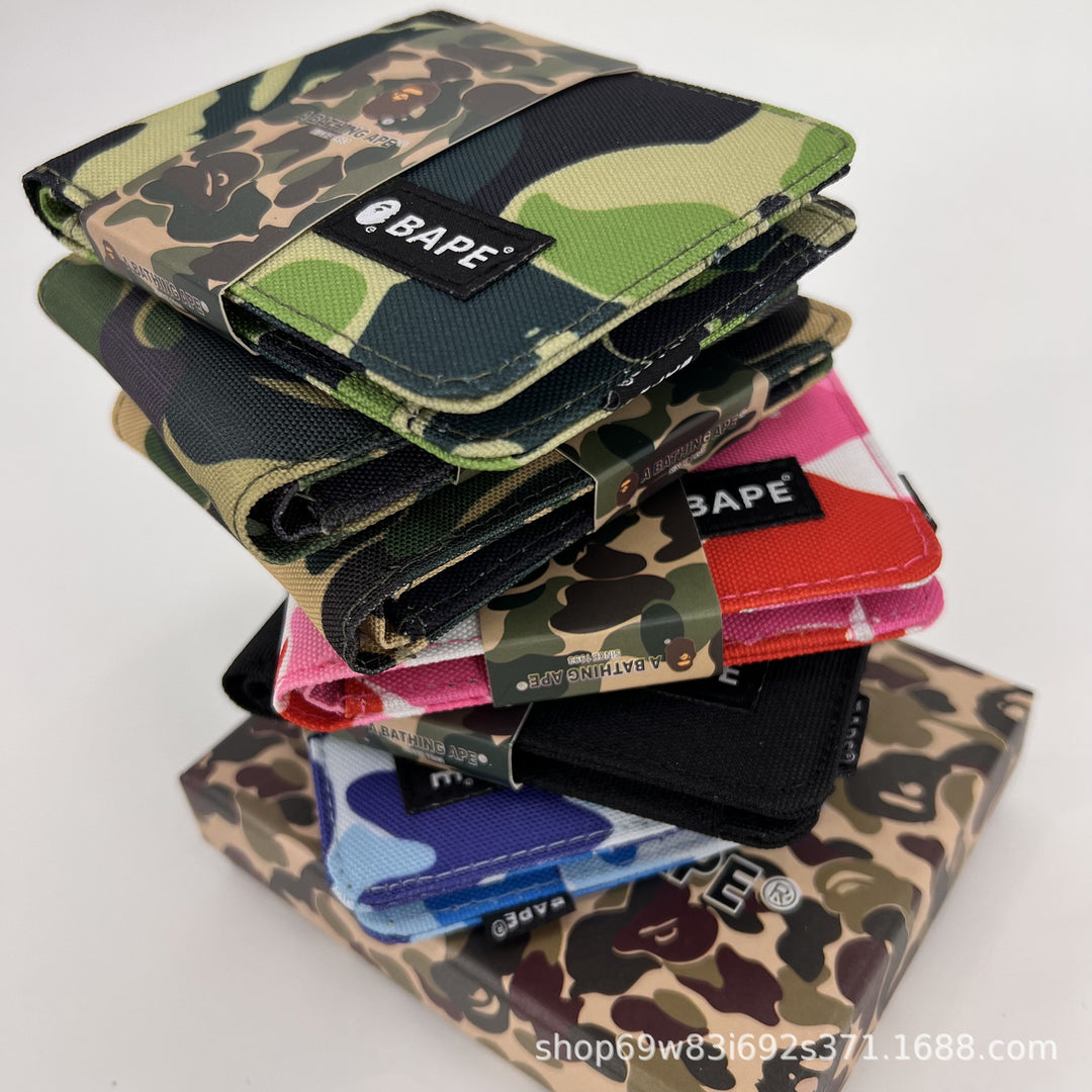 BAPE camouflage card holder wallet