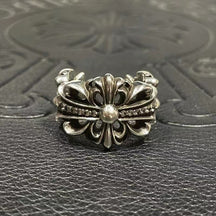 Diamond chrome hearts open ring