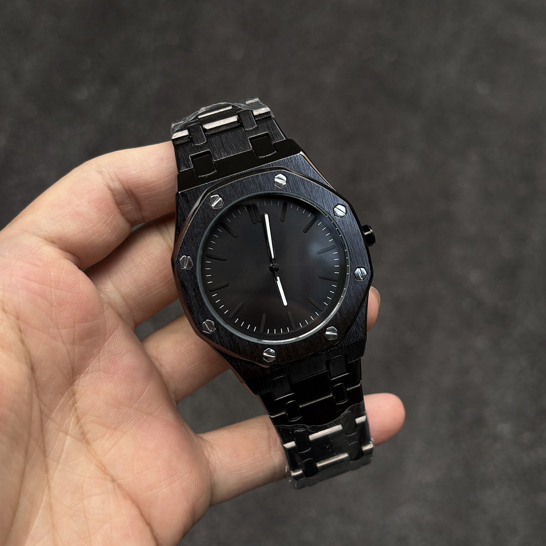 Octagonal Case Business Watch with Stainless Steel Band