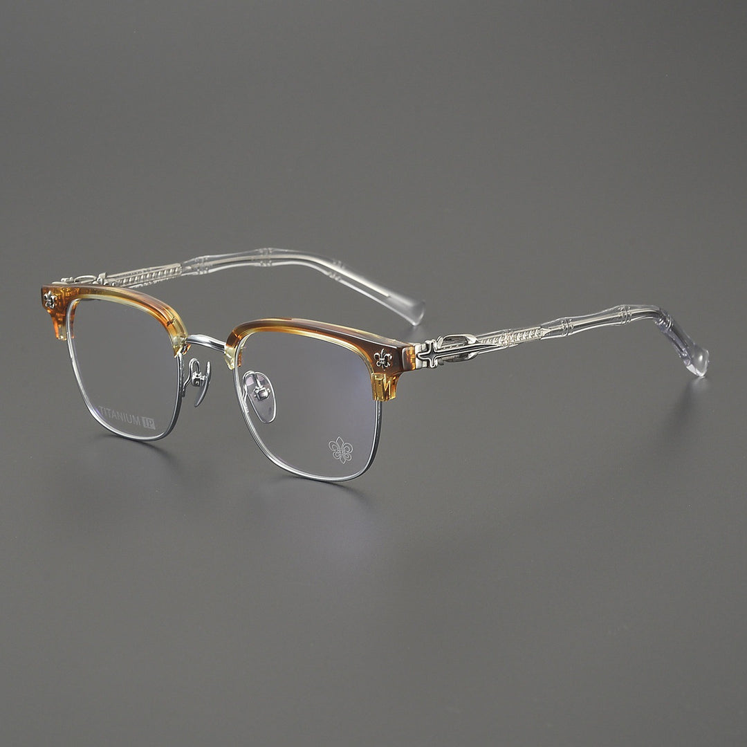Chrome Hearts Hand-Engraved Vintage Browline Eyeglasses