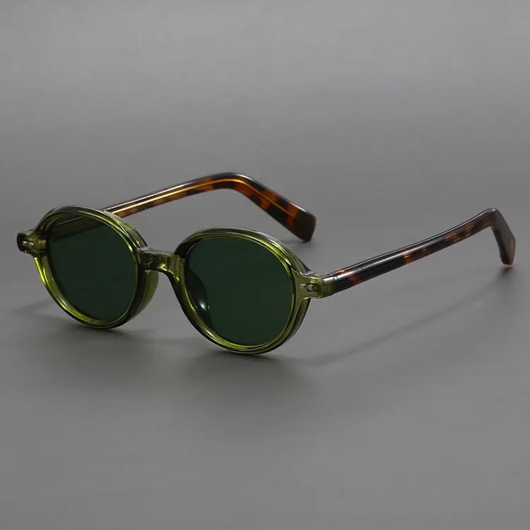 Retro oval shaped casual sun blocking sunglasses