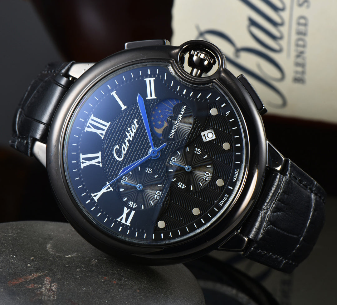 Moon Phase & Roman Numeral Dial watch