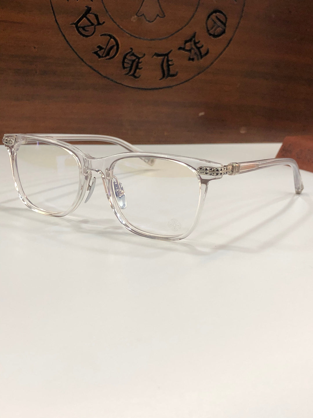 Chrome Hearts stylish thick rim square frame artistic glasses
