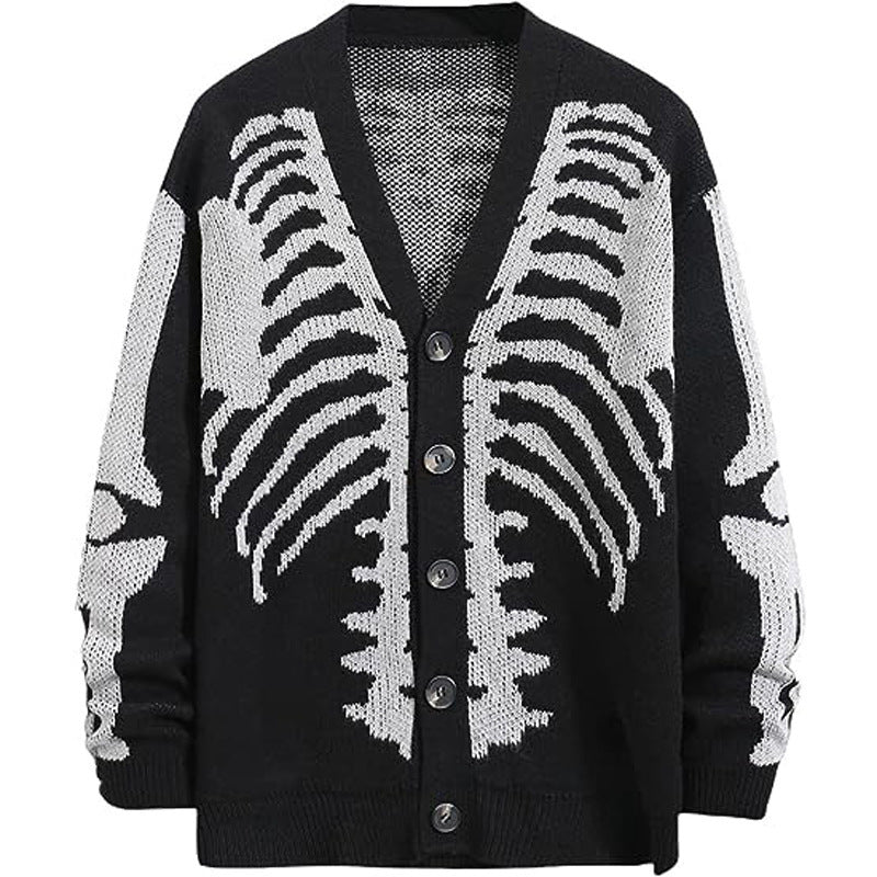 Halloween knitted cardigan sweater