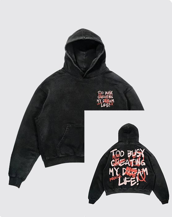 Hooded Cardigan with Small Bell and Letter Print