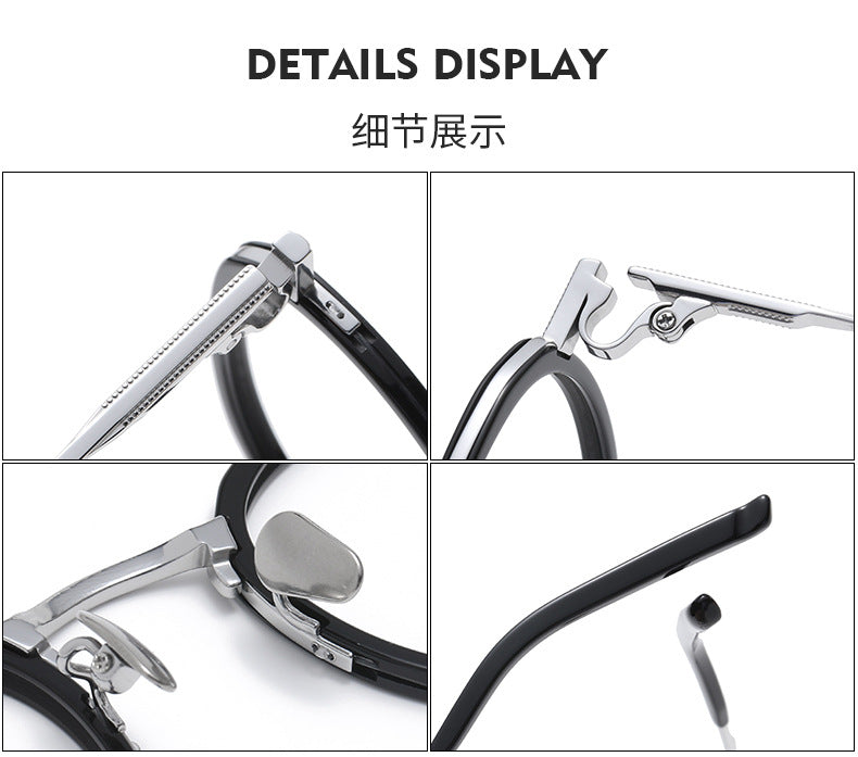 Mixed-Color Pure Titanium Eyeglass Frames