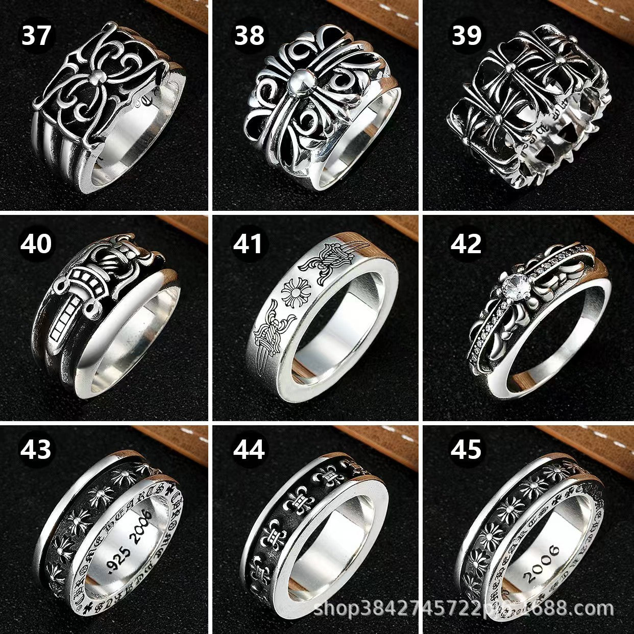 chrome hearts S925 silver open ring