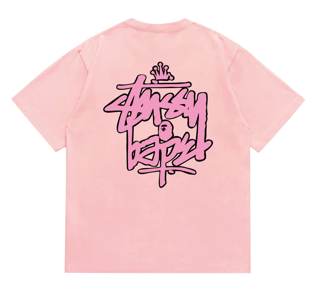 BAPE loose fit short-sleeved letter print t-shirt