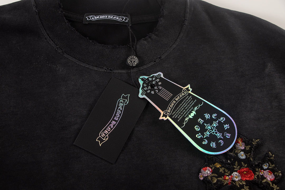 Chrome Hearts Flowers Filled with Crosses T-Shirt