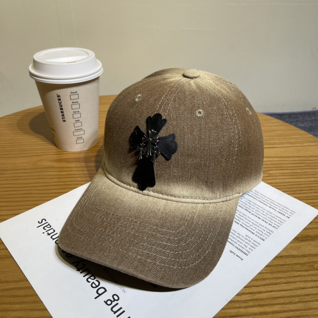 Chrome Hearts Ripped Denim Baseball Cap