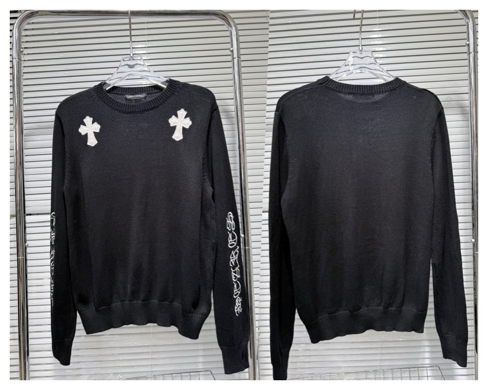 Chrome hearts cotton cross knitted sweater cardigan