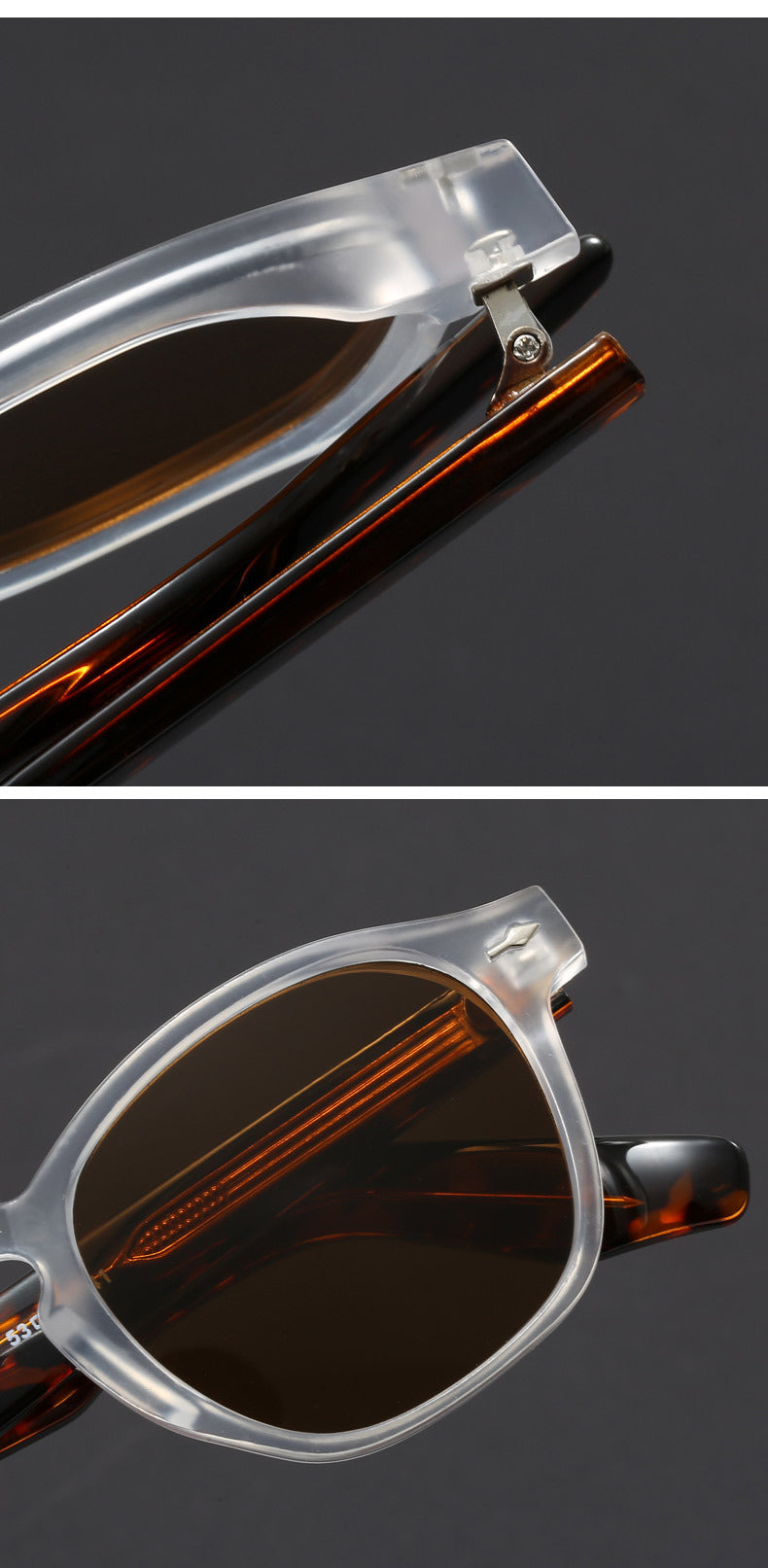 Propionic acid insert round frame sunglasses