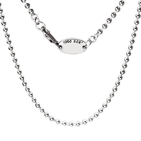 S925 silver round bead chain