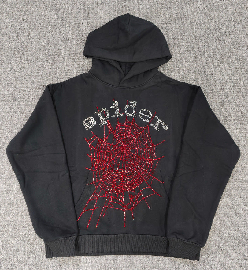 Sp5der Foam Print Spider Thick Fleece Hoodie
