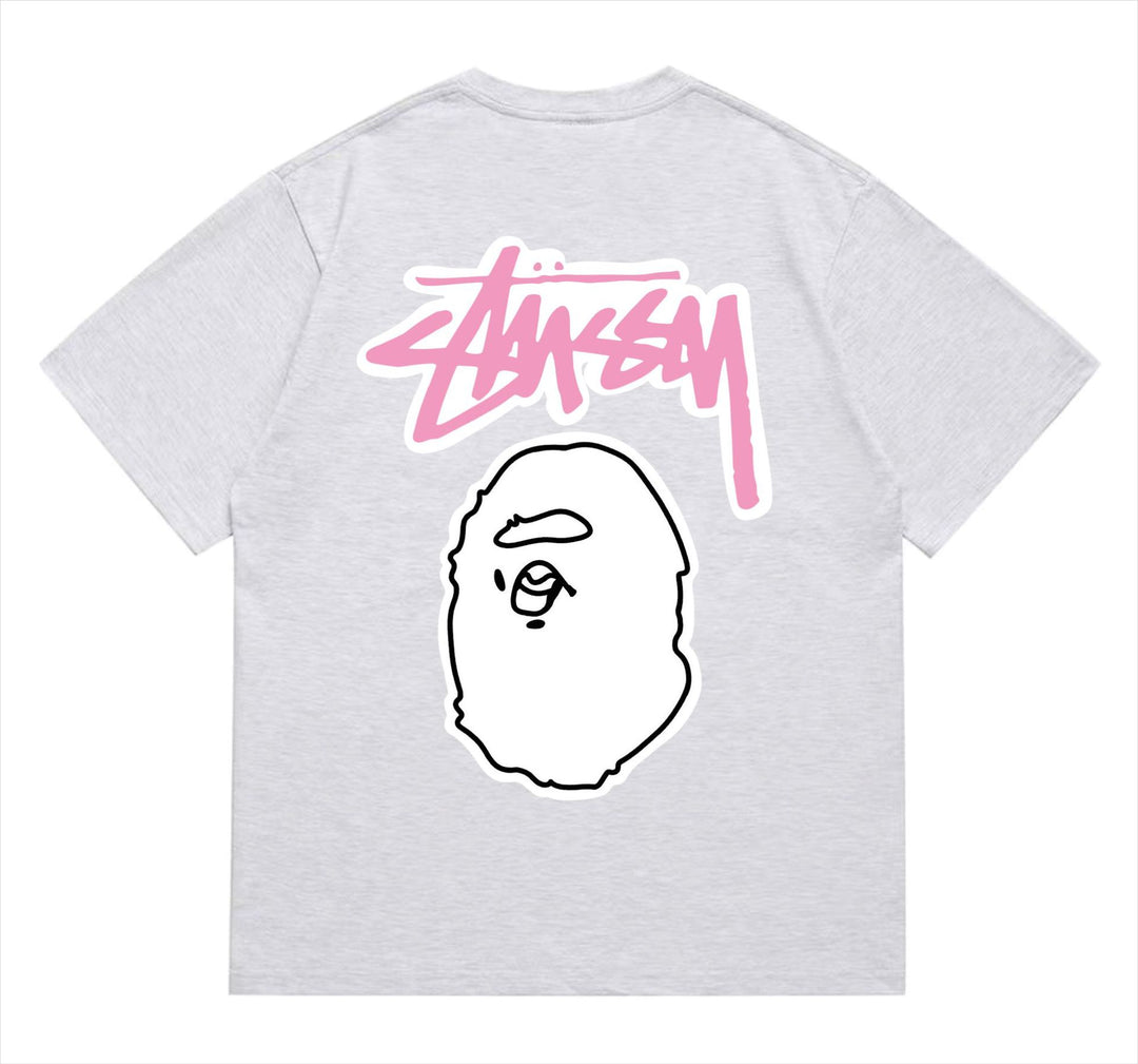 BAPE loose fit short-sleeved letter print t-shirt