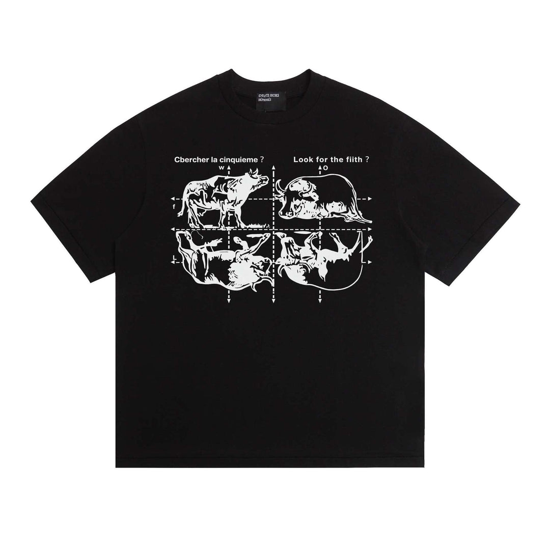 ERD Melancholy Rich Second Generation Print Short-Sleeve T-Shirt