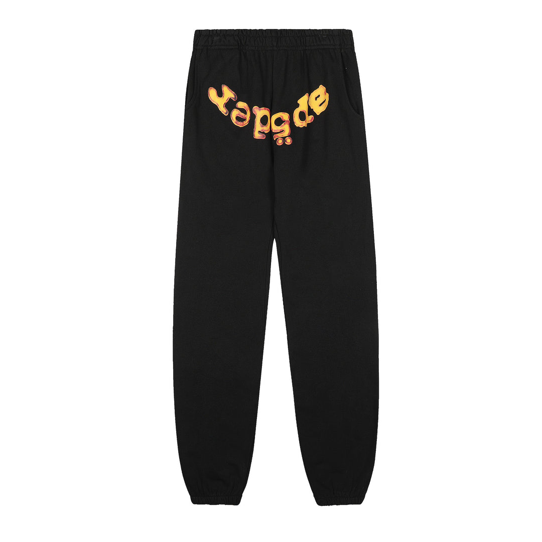 Sp5der patterned beaded 555555 hoodie and trousers