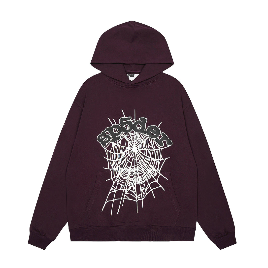 Sp5der 555555 star pattern hooded trousers and sweatshirt