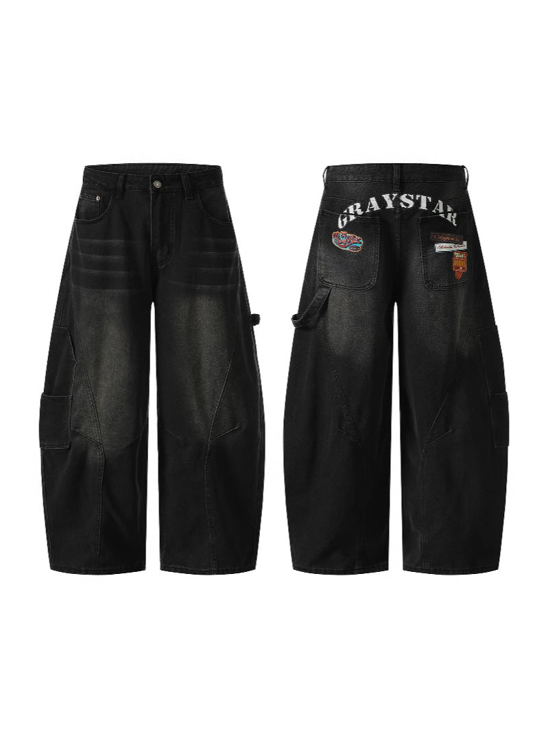 American street style Vibe washed black jeans