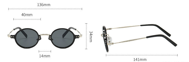 Japanese-style craftsmanship small round sunglasses