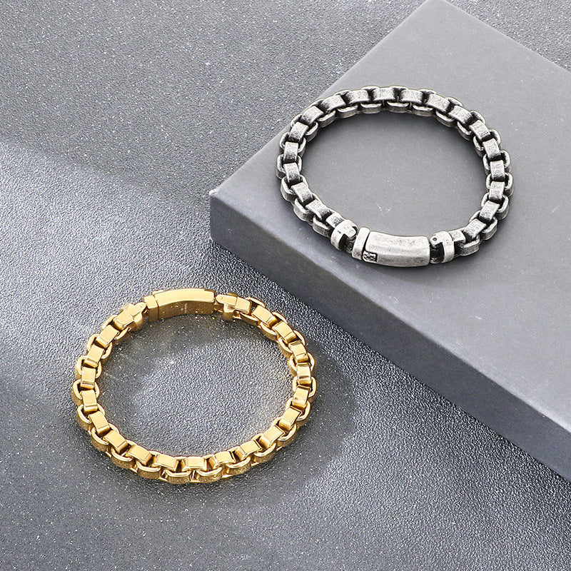 Retro simple stainless steel bracelet