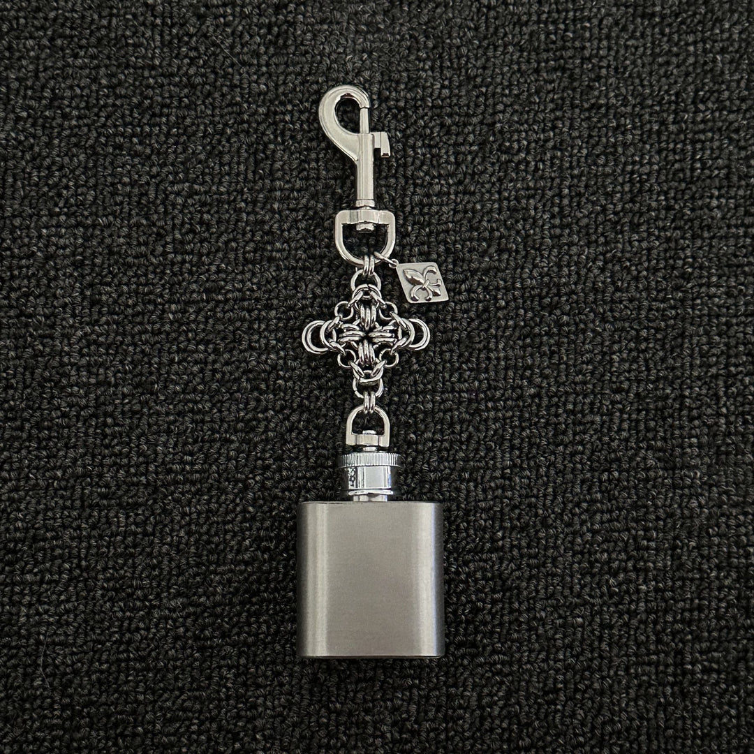 Chainmail Flask Mini Flask Keychain