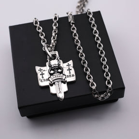 chrome hearts three-element necklace