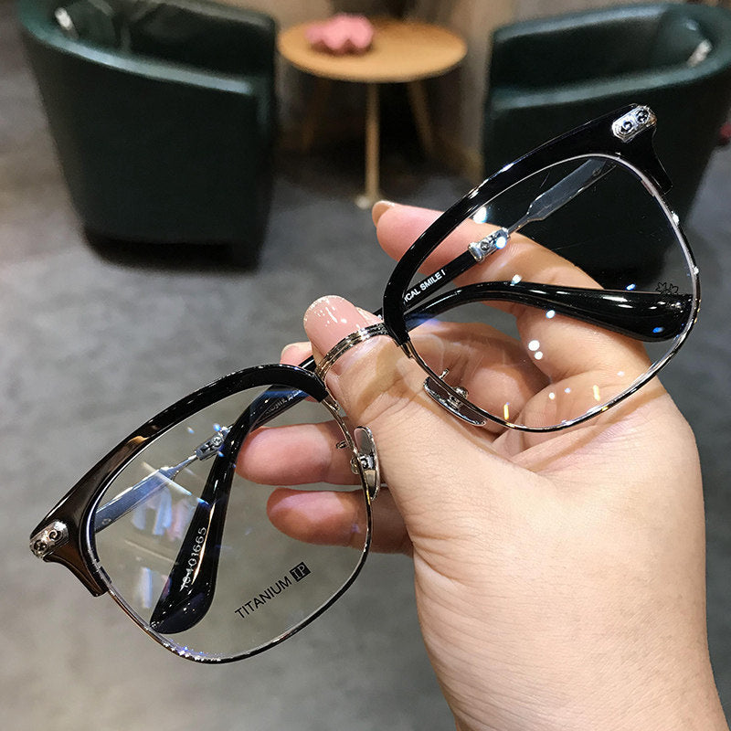 Chrome Hearts Browline Frames with Intricate Engraving