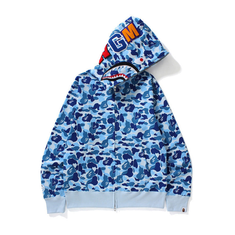 BAPE Shark camouflage jacket cardigan hooded