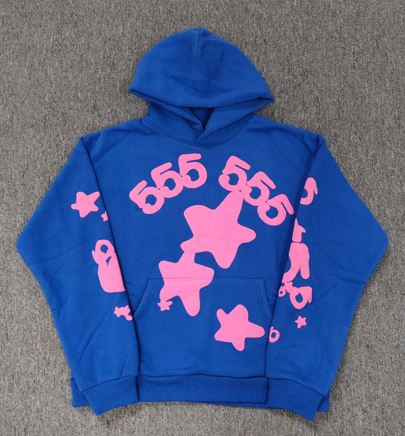 Sp5der Foam Print Spider Thick Fleece Hoodie