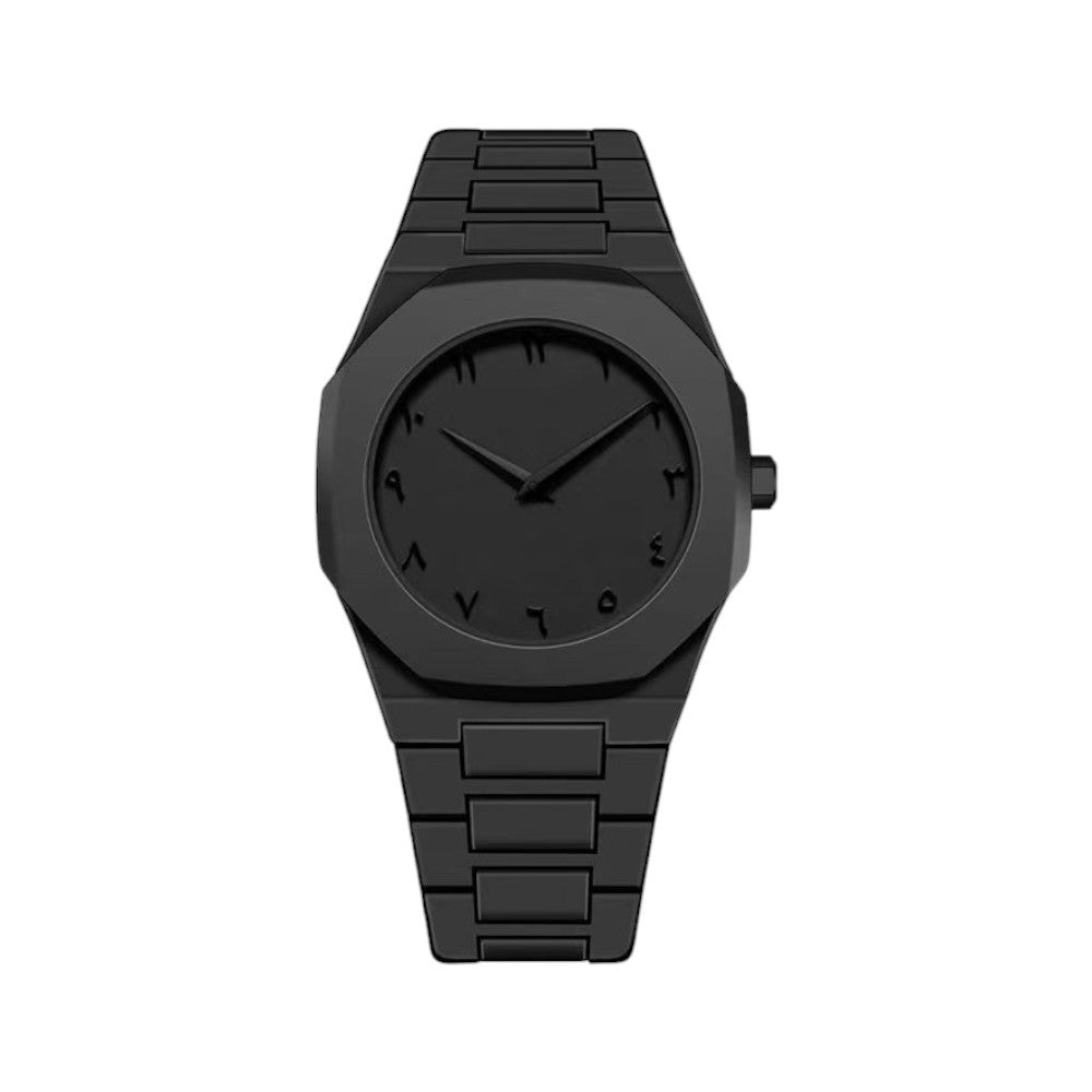 Sports-Style Waterproof Plastic Watch with Arabic Numerals