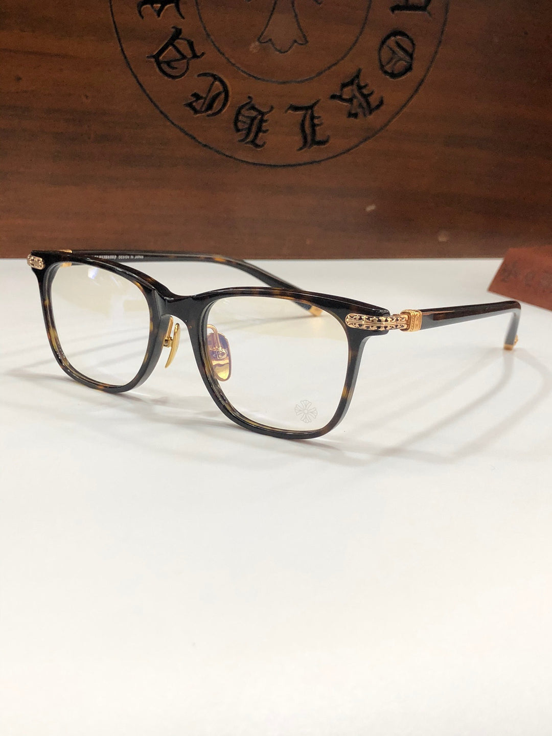 Chrome Hearts stylish thick rim square frame artistic glasses