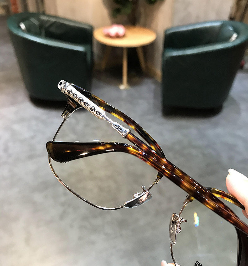 Chrome Hearts Browline Frames with Intricate Engraving