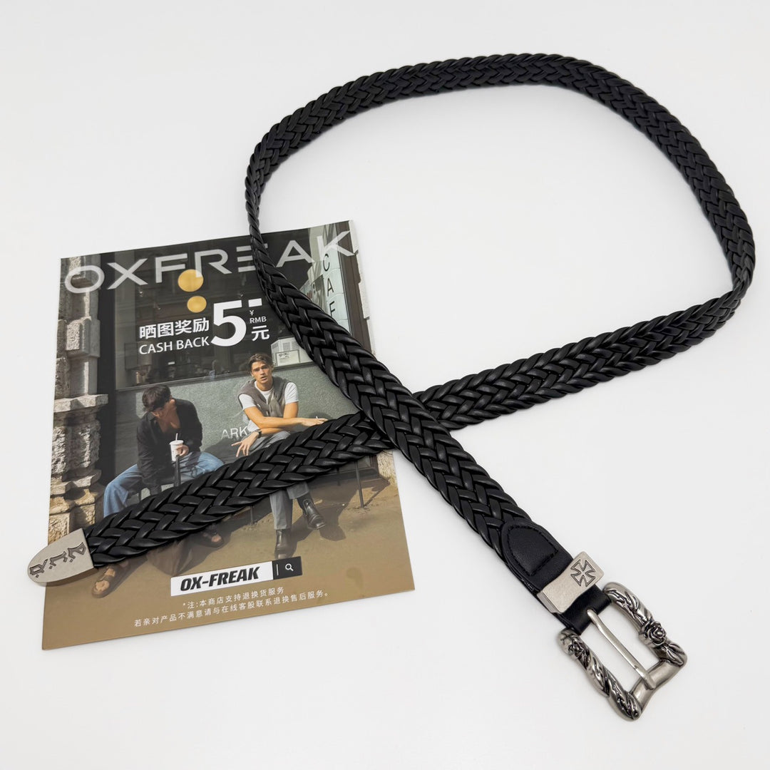 ERD "Melancholy Rich Kid" Rose Woven Belt
