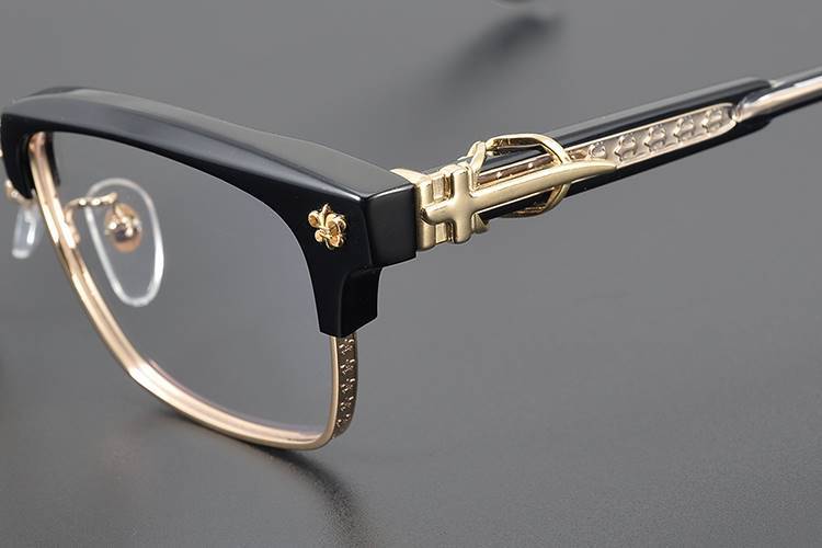 Chrome Hearts square frame browline glasses frame