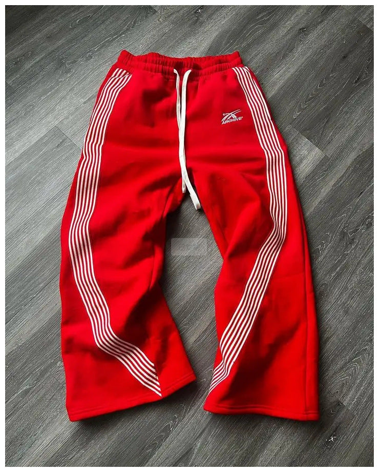Striped Fleece Lined Sweatpants