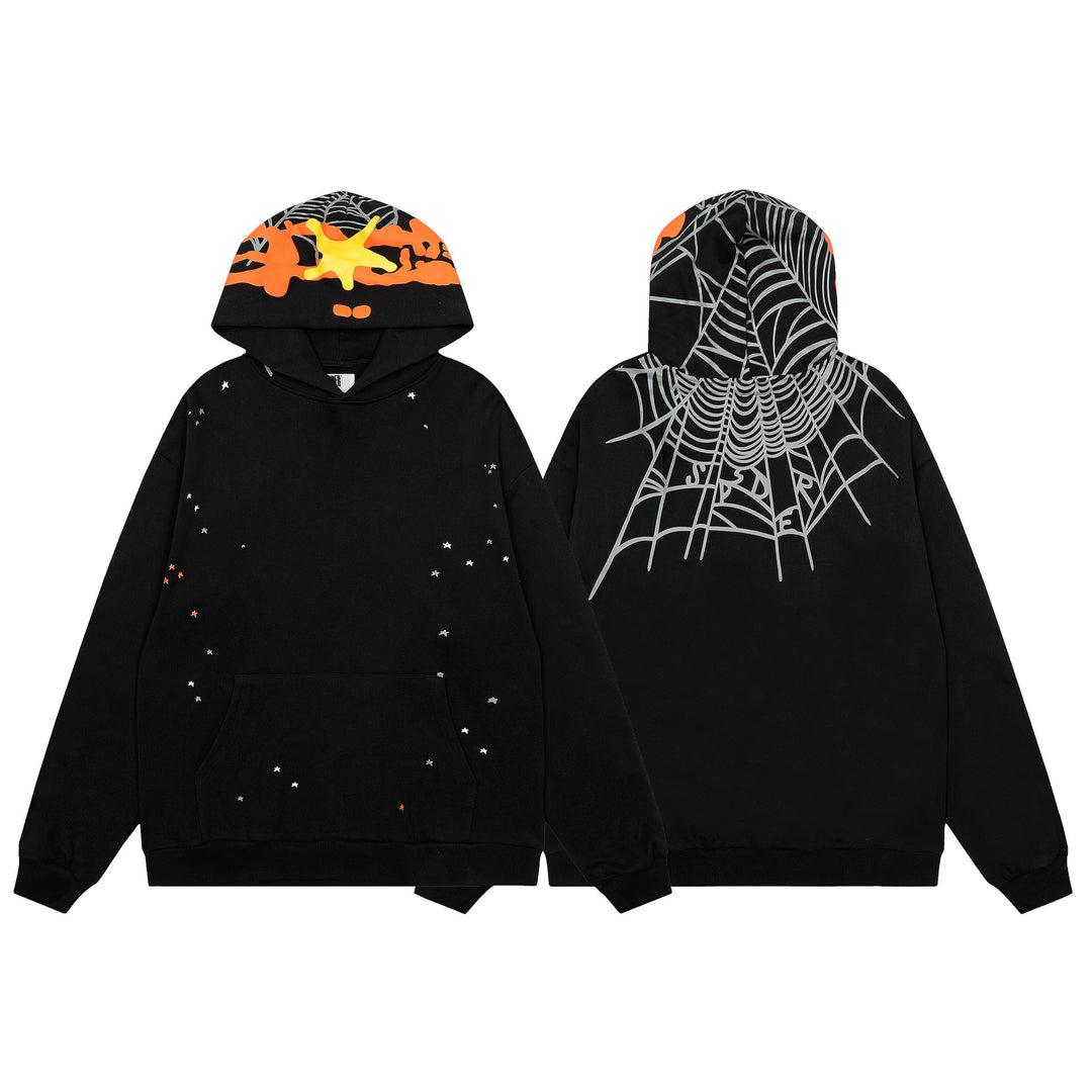 Sp5der555555 Spiderweb Foam Print Sweatshirt Set